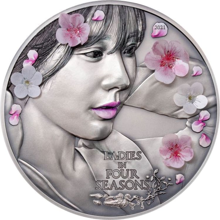 Ladies in Four Seasons – Cherry Blossom 5-oz silver coin 2021