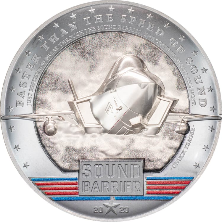 Sound Barrier Jet 5-oz silver coin 2023