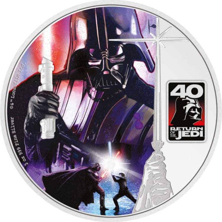 Star Wars – Return Of The Jedi 40th Anniversary 3-oz silver coin 2023