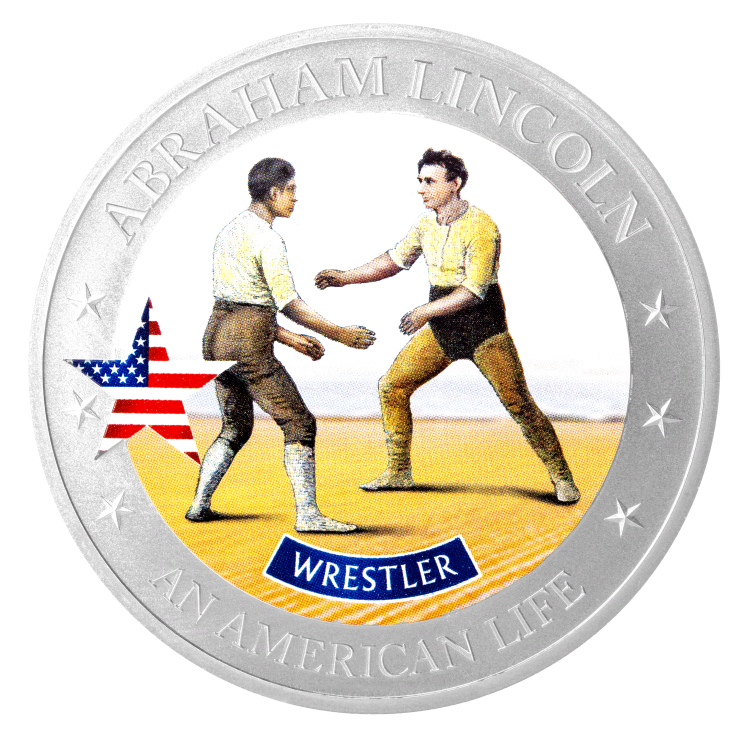 Life of Lincoln – Wrestler 1/2-oz silver coin BU 2022