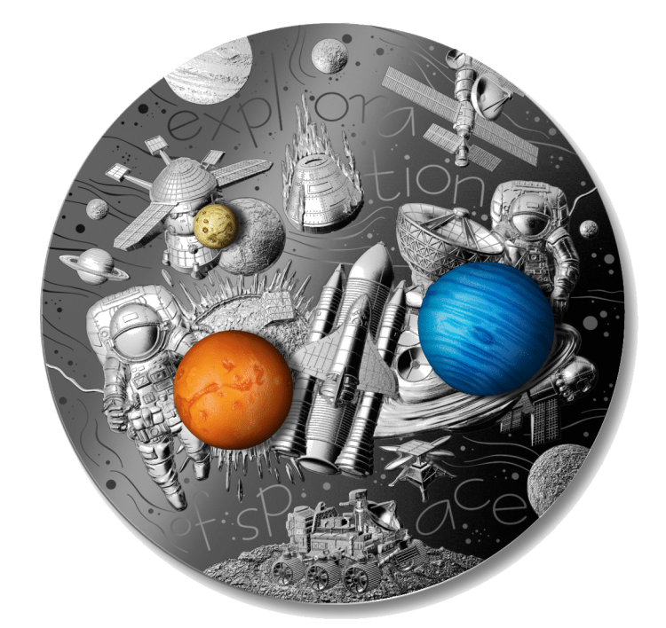De Doodle – Exploration of Space 3-oz silver coin 2022