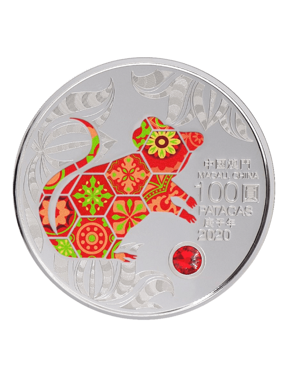 Macau Lunar Series – Rat 5-oz silver coin 2020