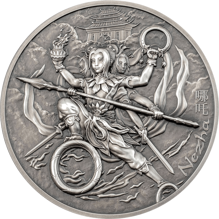 Mythology Weapons – Nezha 2-oz silver coin 2021