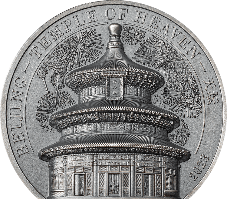 Historical Monuments – Beijing Temple of Heaven 2-oz silver coin 2023