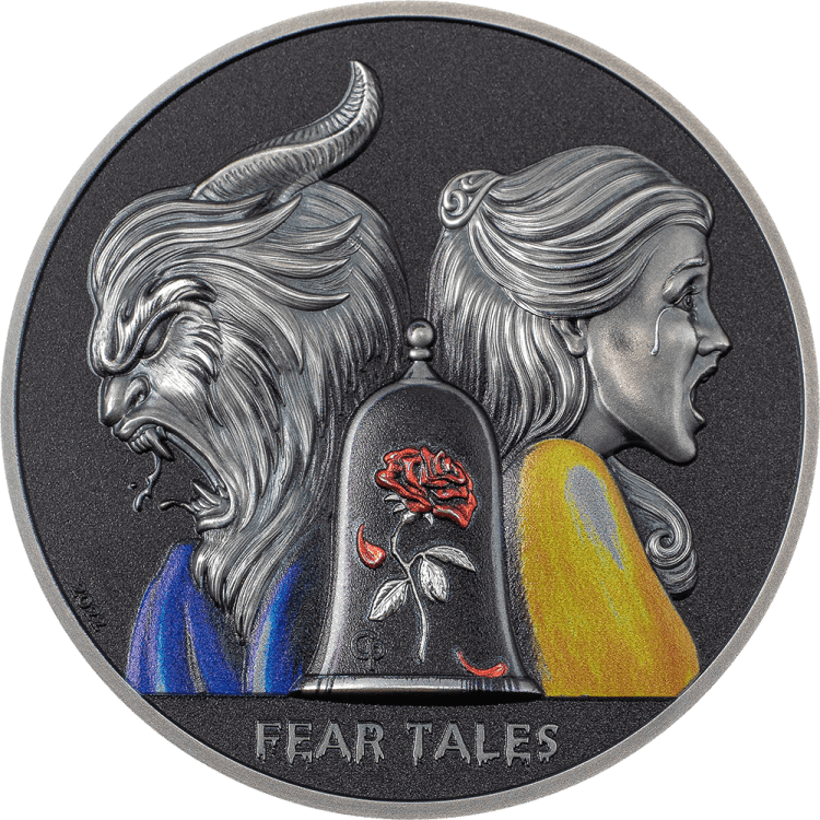 Fear Tales – Beauty and the Beast 2-oz silver coin 2022