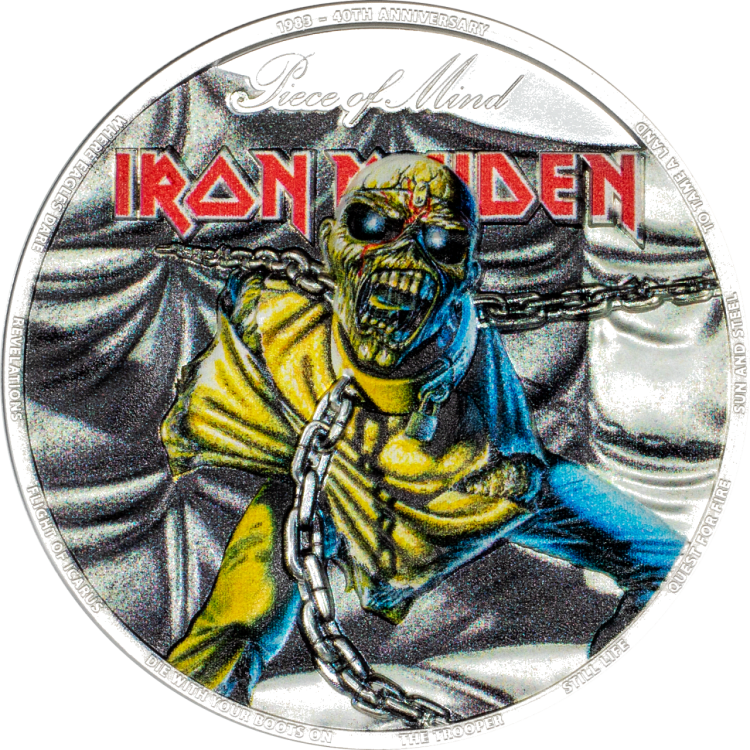 Iron Maiden – Piece of Mind 2-oz silver coin 2023