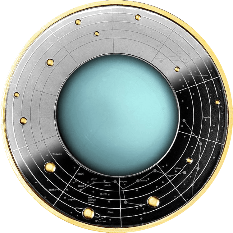 Solar System – Uranus 17-gram silver coin 2023