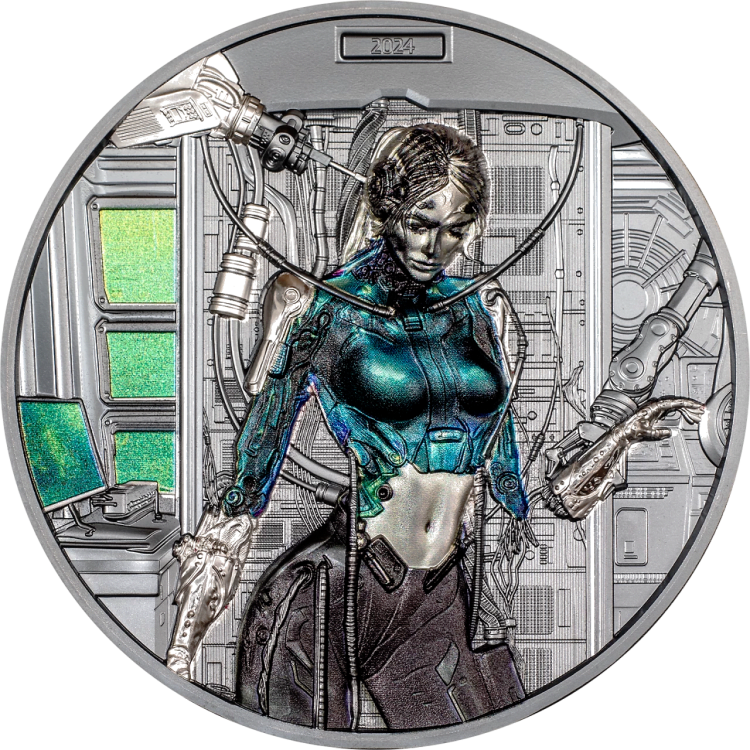 Cyber Queen – Rebirth 3-oz silver coin 2024