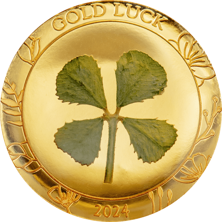 Four Leaf Clovers – Gold Luck 1-gram gold coin 2024