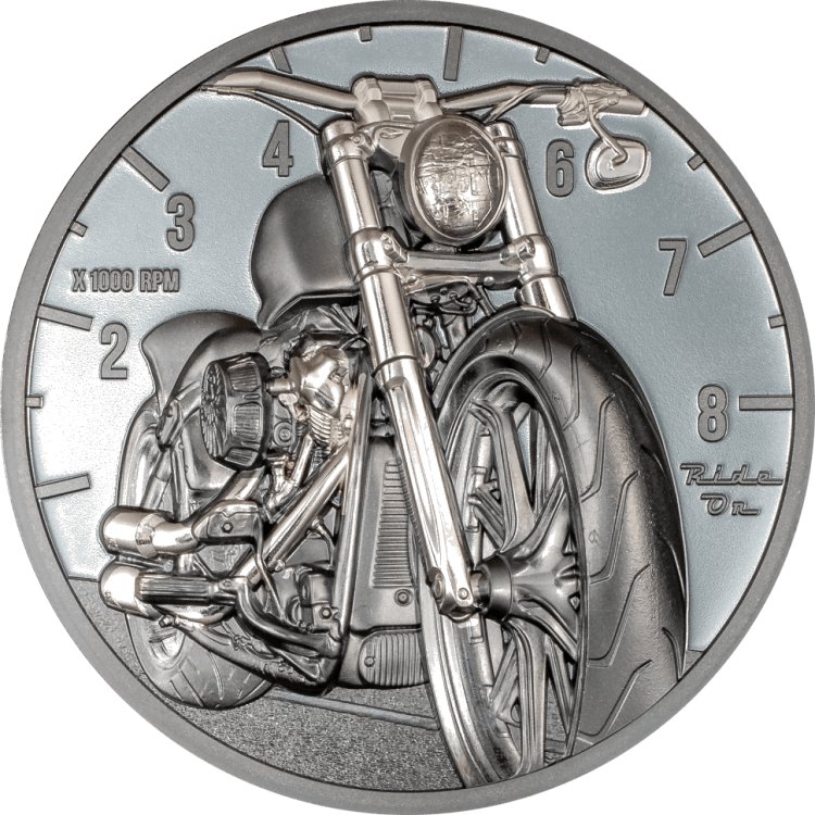 The Journey – Motorbike 2-oz silver coin BU 2024