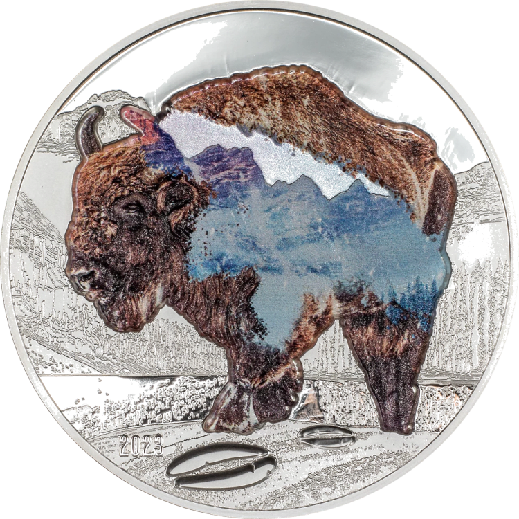 Into the Wild – Bison 2-oz silver coin 2023