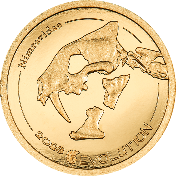Evolution of Life – Golden Nimravidae 1/2-gram gold coin 2023
