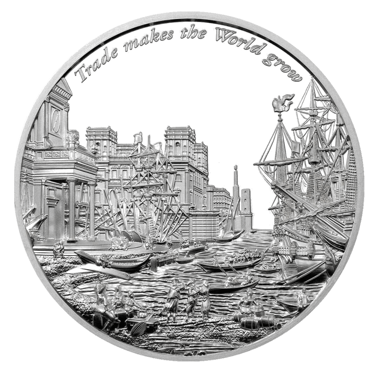 Time Flies – Trade Makes the World Grow 5-oz silver coin 2023