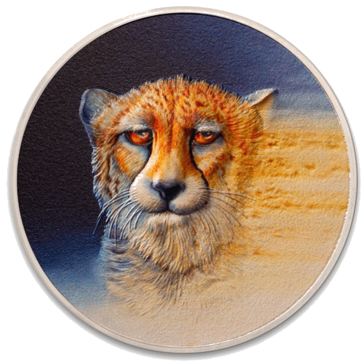 Endangered Animals – Asiatic Cheetah 3-oz silver coin 2023