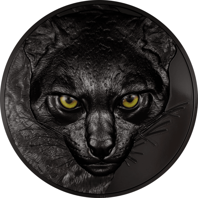 Hunters by Night – Ocelot 1-kilo silver coin 2025