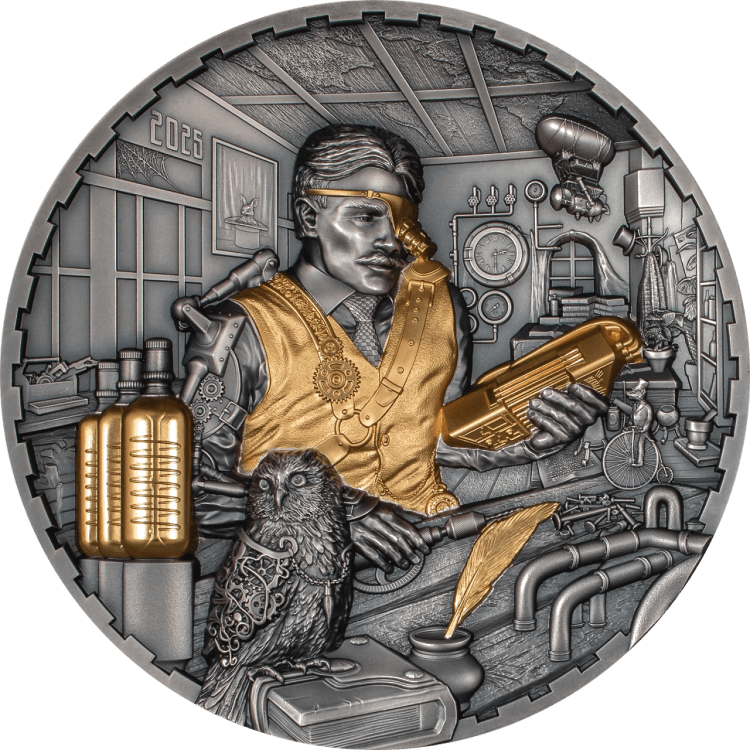 Steampunk – Science Lab 1-kilo silver coin 2025