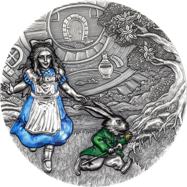 Fairy Tales & Fables – Alice in Wonderland 3-oz silver coin 2023