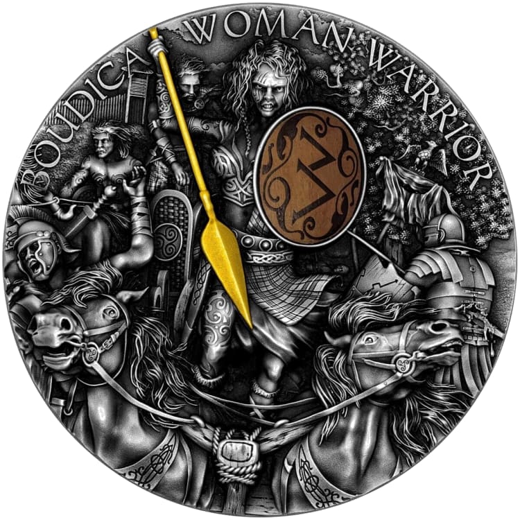 Woman Warrior – Boudica 2-oz silver coin 2022