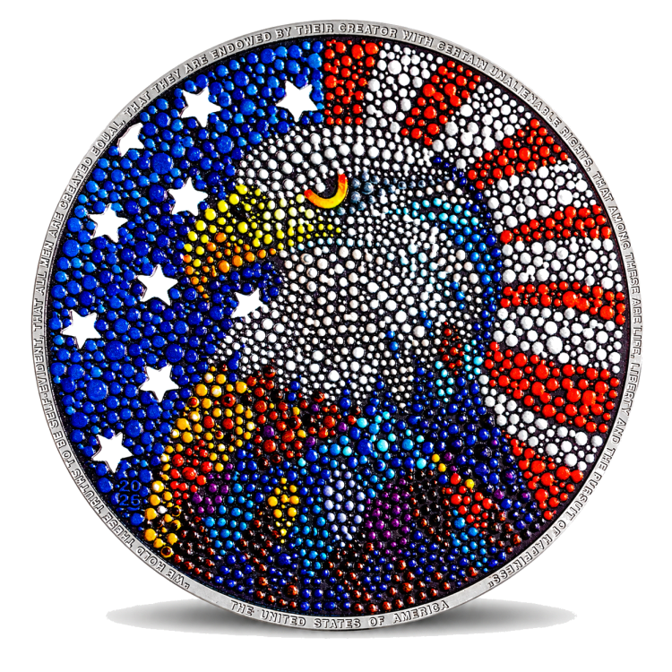 Dot Art Eagle 3-oz silver coin 2026