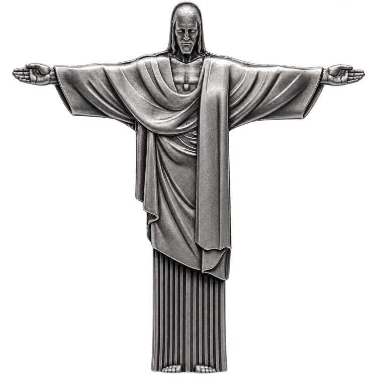 Christ the Redeemer 2 oz 3D Antiqued Pure Silver BU 2026