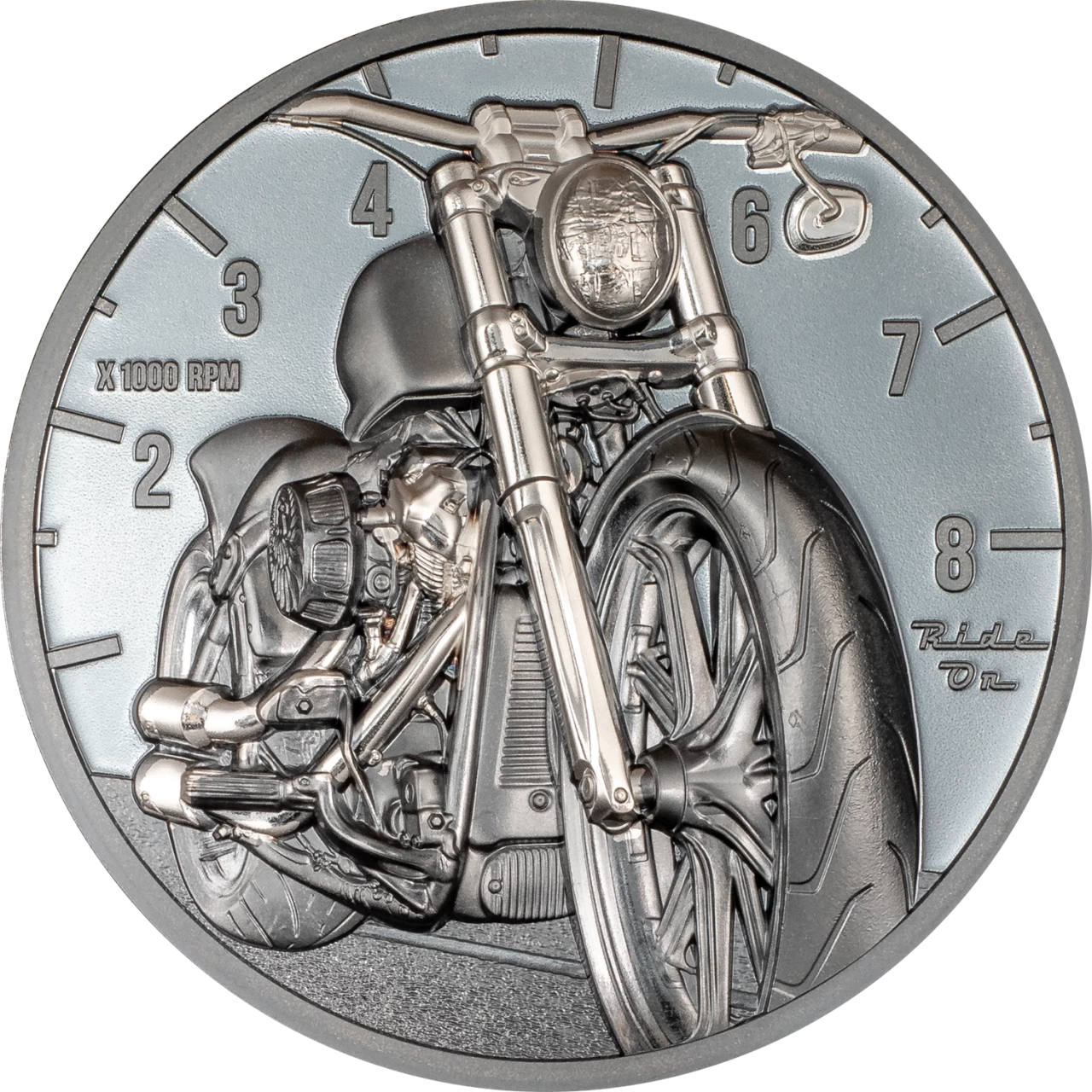 7k Metals - The Journey – Motorbike 2-oz silver coin BU 2024