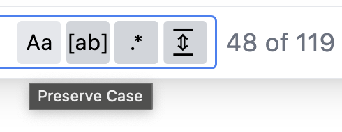 Deep Finder search options