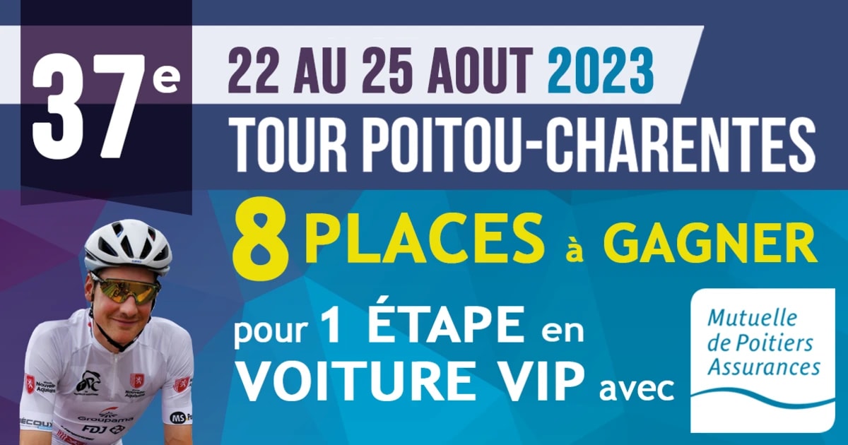 Jeu Concours - Mutuelle de Poitiers Assurances - Partenaire du Tour Poitou Charentes 2023
