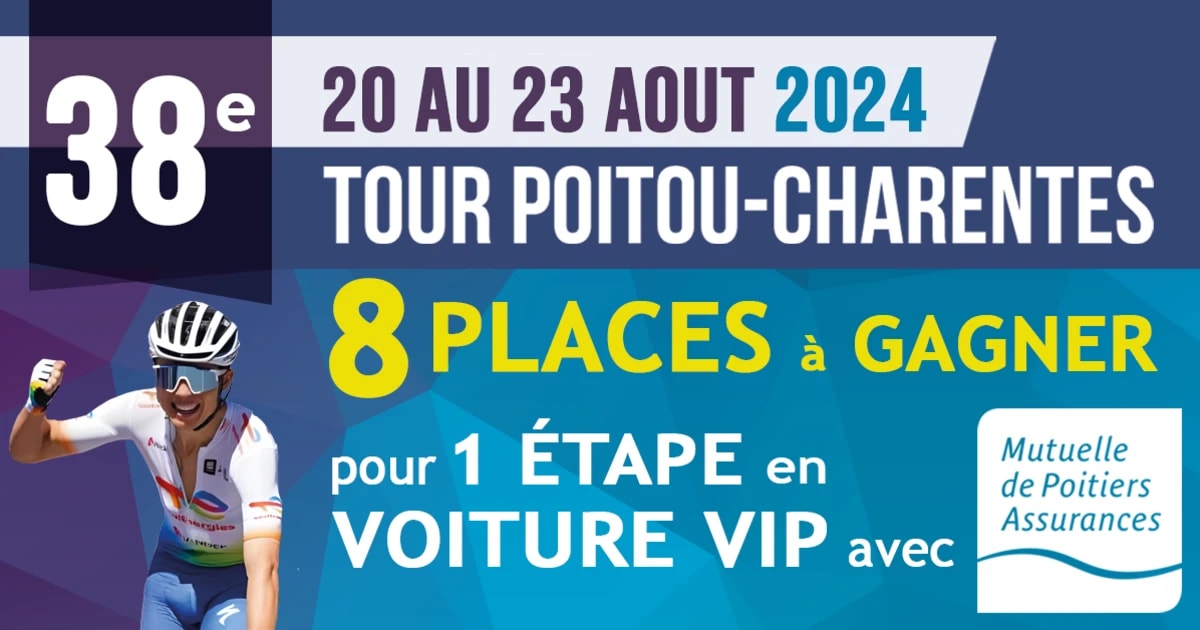 Jeu Concours - Mutuelle de Poitiers Assurances - Partenaire du Tour Poitou Charentes 2024