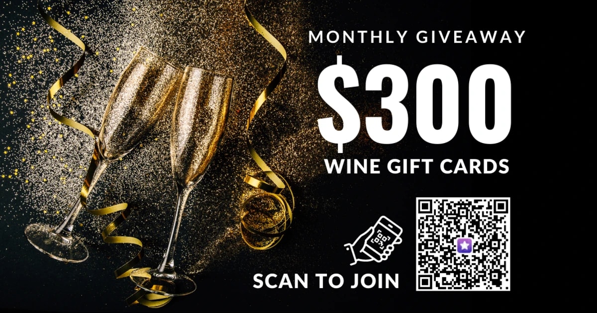Monthly Giveaway 300 Wine Gift Cards