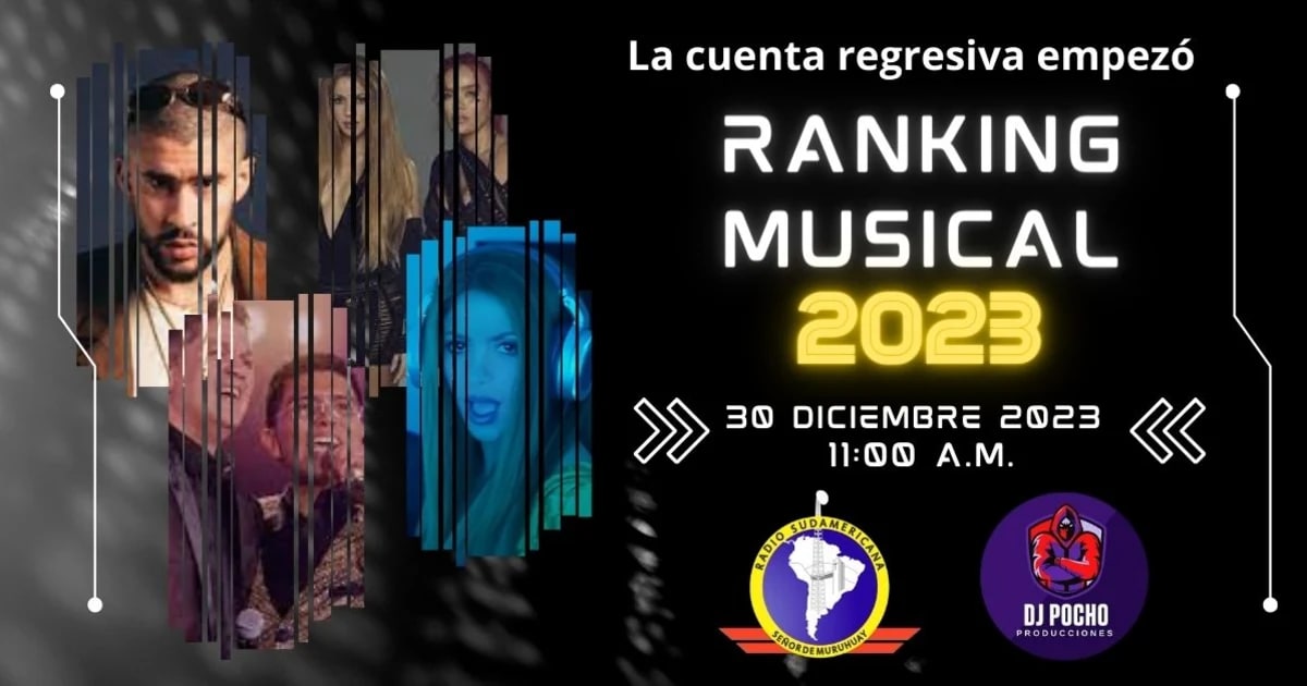 RANKING MUSICAL 2023 RADIO SUDAMERICANA TARMA