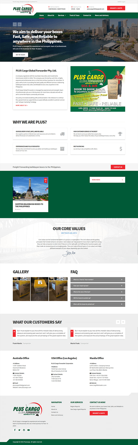 PLUS CARGO PLUS CARGO