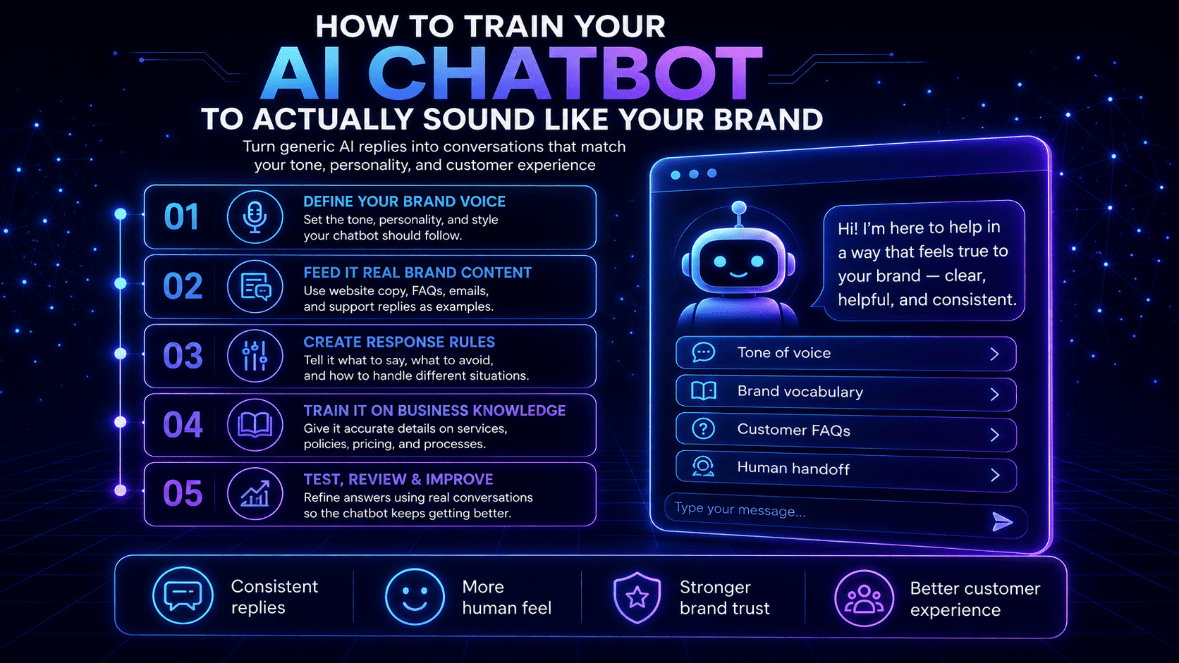 AI chatbot trained to communicate using a company’s unique brand voice and personality