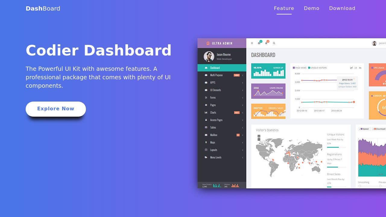 Simple HTML CSS Website UI