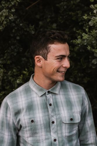 Dark Green with White Shirt