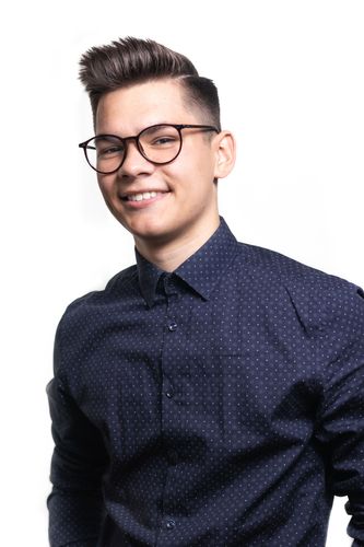 Blue Shirt With Dots