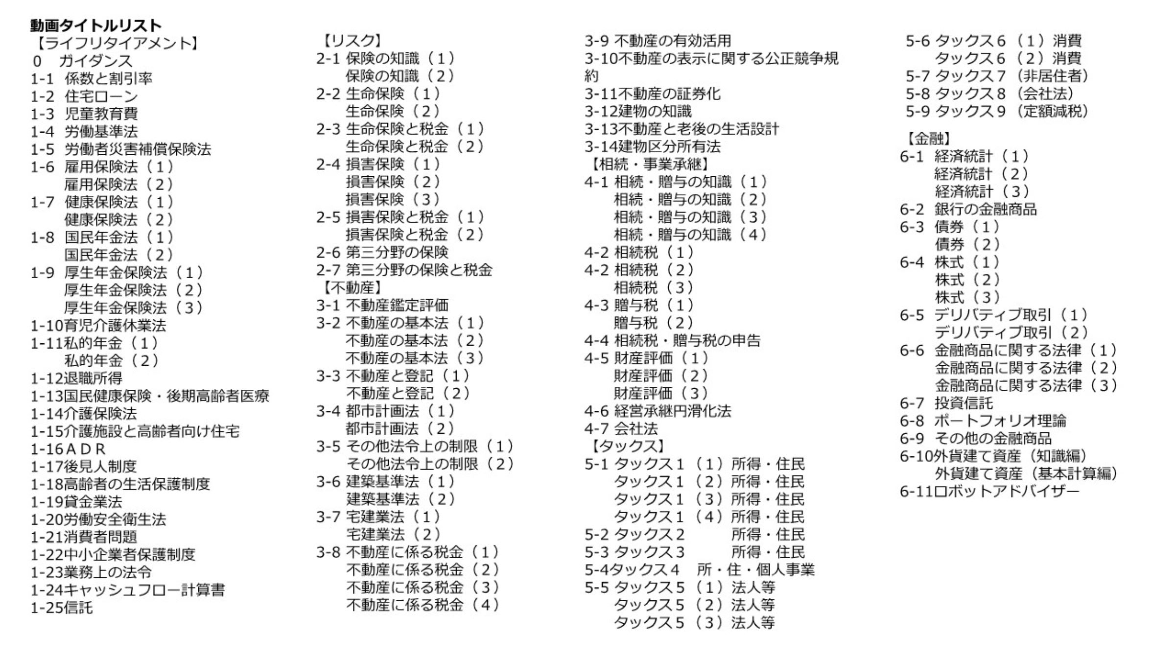 上級ＦＰ検定（１級・ＣＦＰ）対策講座