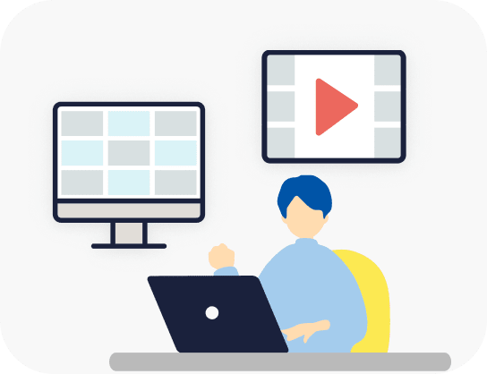 講座を配信している様子