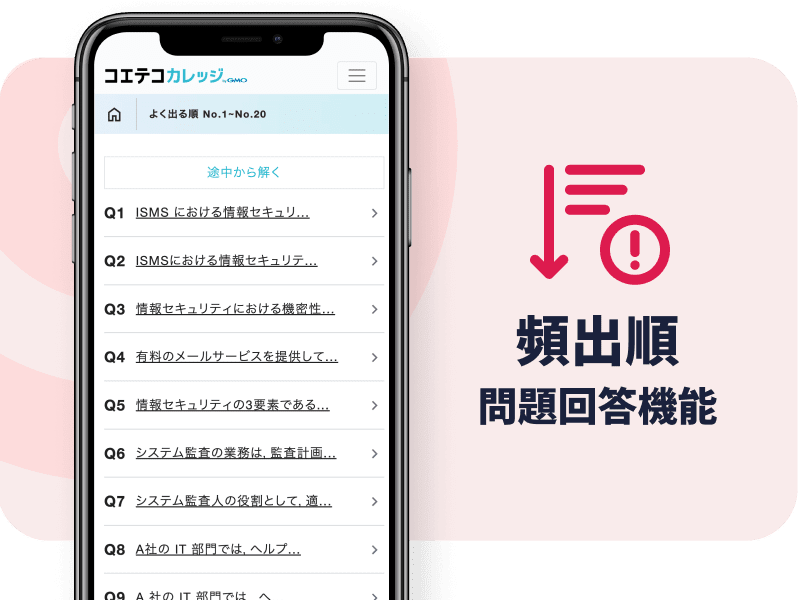 頻出順問題解答機能