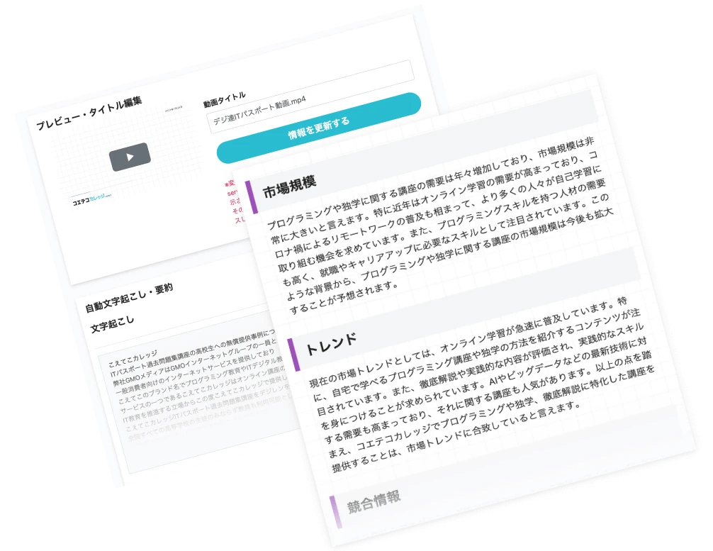 AIがあなたのビジネスをサポートします。