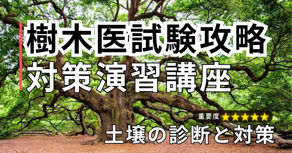 樹木医試験攻略 対策演習講座「土壌の診断と対策」（講座番号：B2602G）