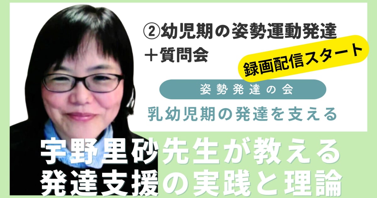②乳幼児期の発達を支える ―宇野里砂先生が教える発達支援の実践と理論　[テーマ：幼児期の発達と生活機能の繋がり