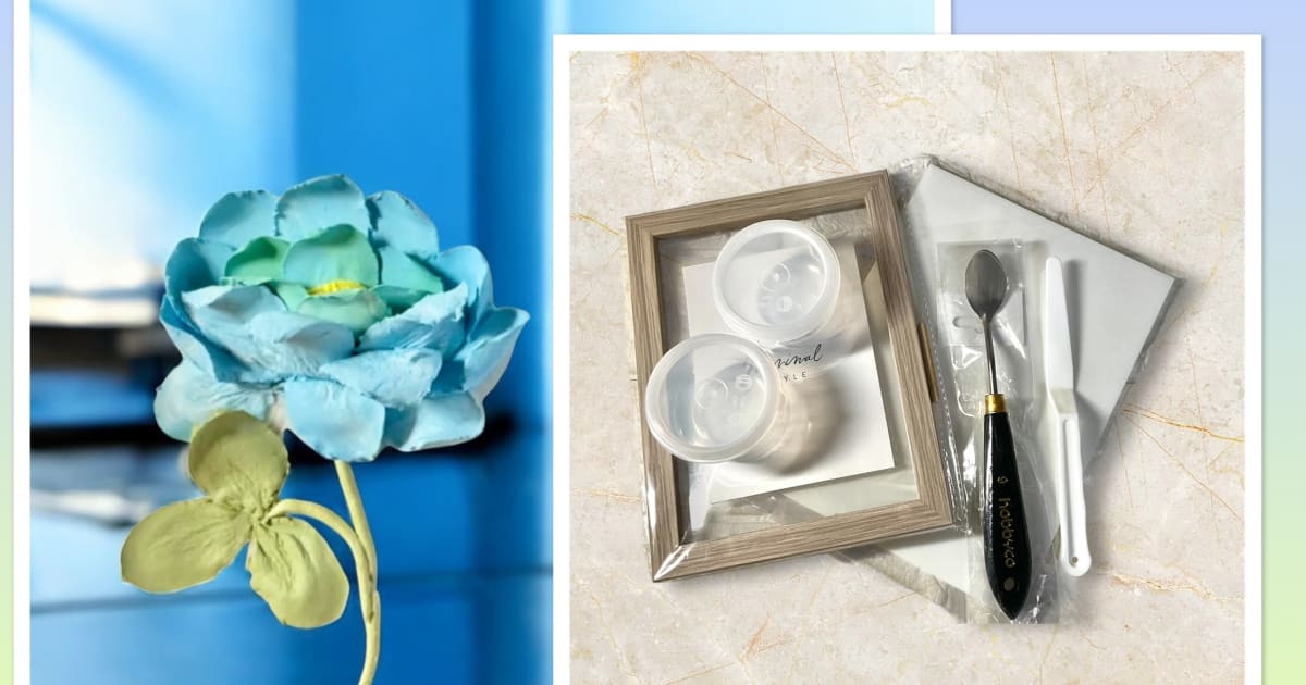 キット付き動画レッスン　スカルプチャーペインティング～ダリア～