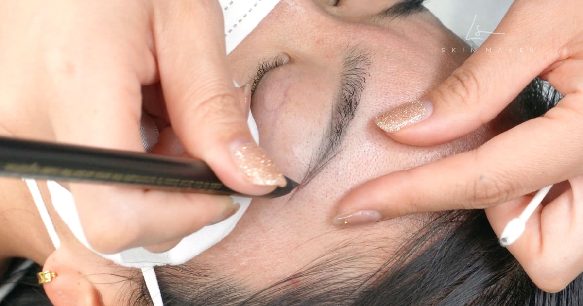 眉尻のみ毛並みが必用な人のフェザリングデザイン