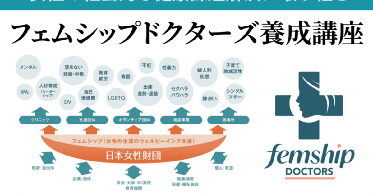 フェムシップドクターズ養成講座（医師　15,000円）