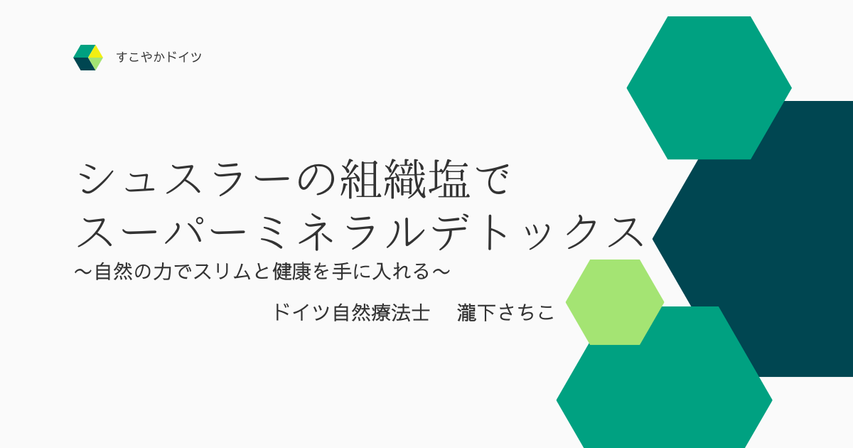 シュスラーの組織塩でスーパーミネラルデトックス
