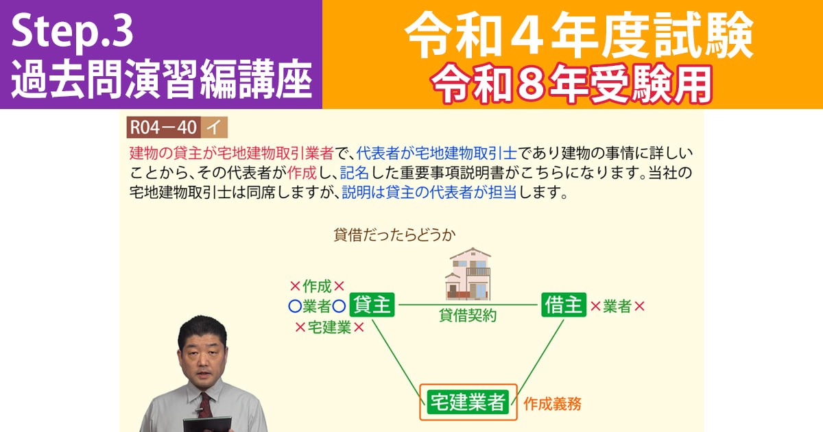 宅建Step.3過去問演習編講座【令和４年度試験　令和８年受験用】