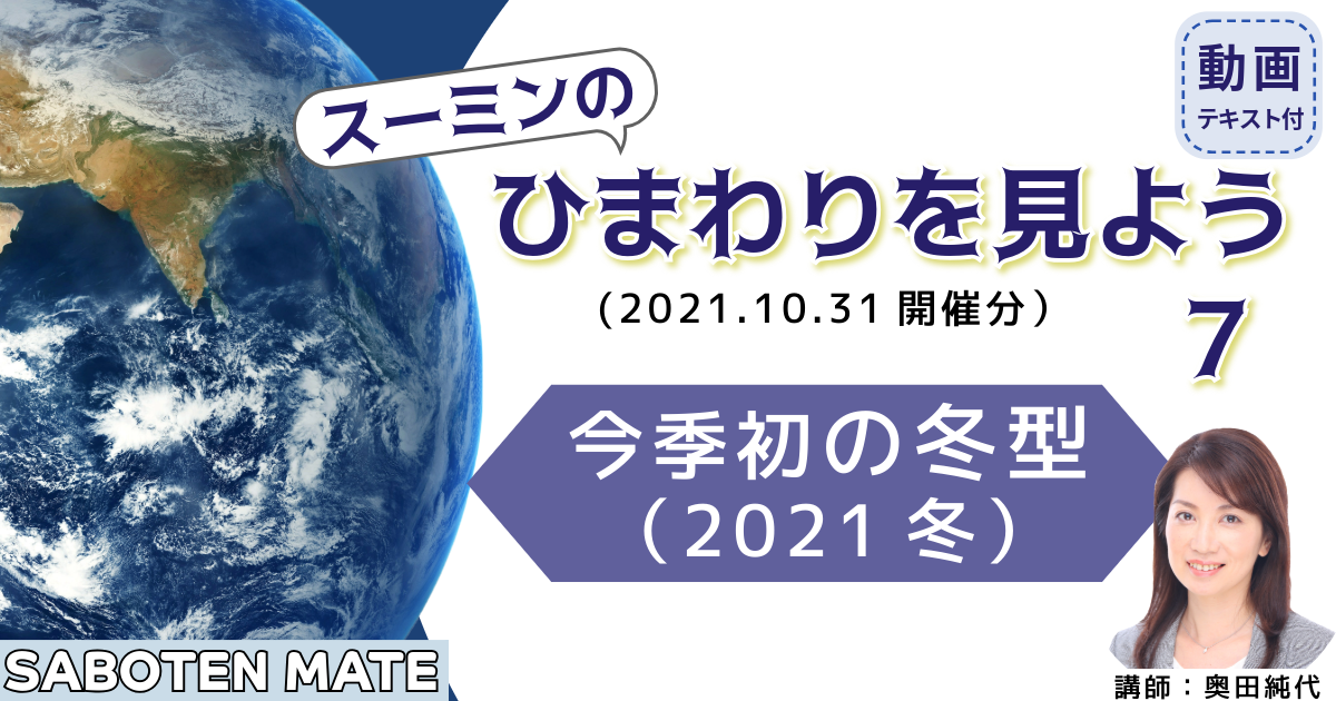 スーミンのひまわりを見よう（７）～今季初の冬型（2021冬）～