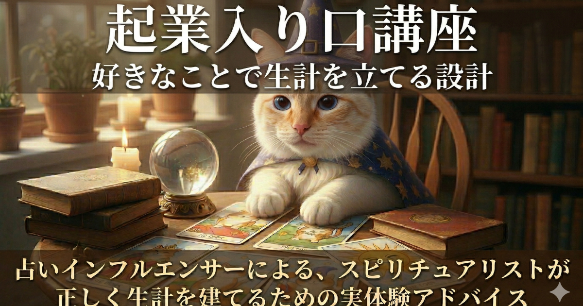  起業入り口講座 好きなことで生計を立てられるビジネス設計