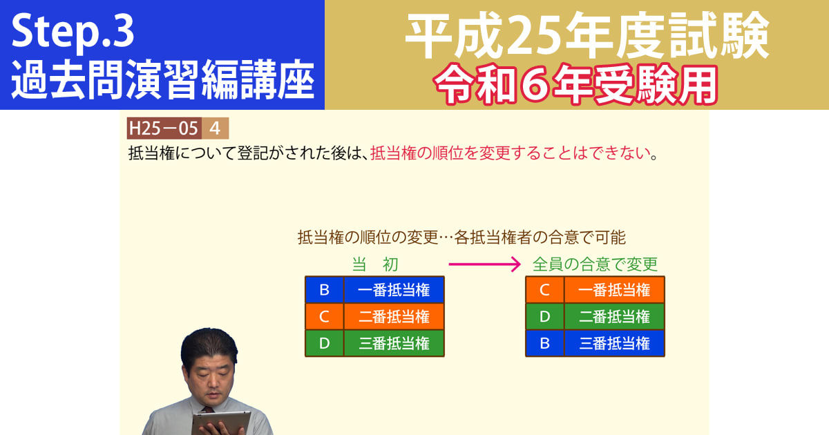 宅建Step.3過去問演習編講座【平成25年度試験 令和６年受験用