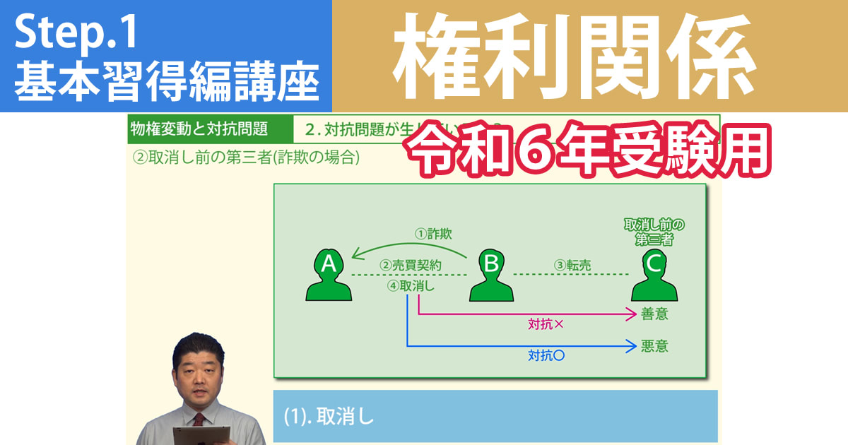 宅建Step.1基本習得編講座【権利関係 令和６年受験用】 - ビーグッド教育企画の宅建スクール | コエテコカレッジ byGMO